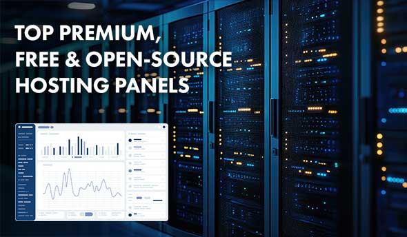 Top premium, free and open source hosting panels illustration